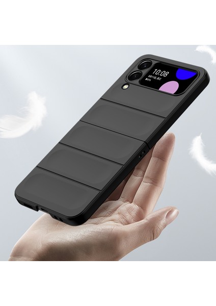Samsung Galaxy Z Flip4 5g Için Cilt Touch Katlanır Telefon Kılıfı, Sabit Pc Geri Sağlam Telefon Kapak Morası (Yurt Dışından)