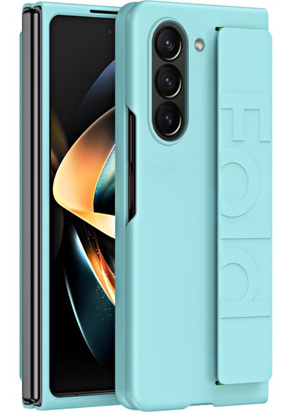 Samsung Galaxy Z Fold5 5g Için Bilek Kayışı Telefon Kılıfı, Kıvrık Önleyici Kalu Pc Telefon Kapak Yeşili (Yurt Dışından)