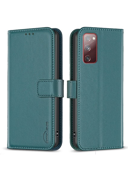 Samsung Galaxy S20 Fe 5G/S20 FE/S20 FE/S20 Fe 2022/S20 Lite Pu Deri Telefon Kapağı Standı Cüzdan Case-Yeşil (Yurt Dışından)