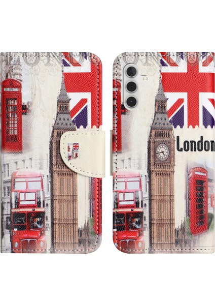 Samsung Galaxy A24 Için 4g Stand Telefon Vaka Deseni Baskı Cüzdan Telefon Deri Kapak Londra Big Ben (Yurt Dışından)