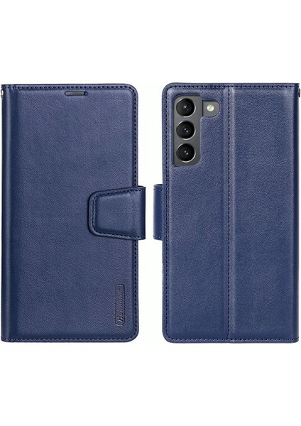 Samsung Galaxy S23 Için Hanman Mill Serisi+ Telefon Deri Kılıf Stand Cüzdan Cep Telefonu Kapak Sapfire (Yurt Dışından)