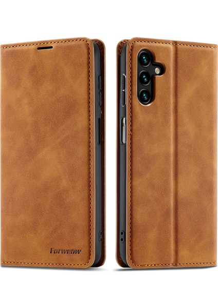 Samsung Galaxy A34 Için Fantasy Serisi 5g 5g Katlanabilir Stand Cüzdan Kılıf Deri Touch Deri Telefon Kapak-Kahverengi (Yurt Dışından)