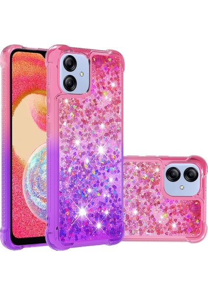 Samsung Galaxy A04E Için 4G/F04 4G/M04 4g Damla Geçirmez Tpu Telefon Geri Kapak Gradyan ve Sıvı Akış Sıvı Farklı Telefon Kasa Pembe/mor (Yurt Dışından) fiyatları