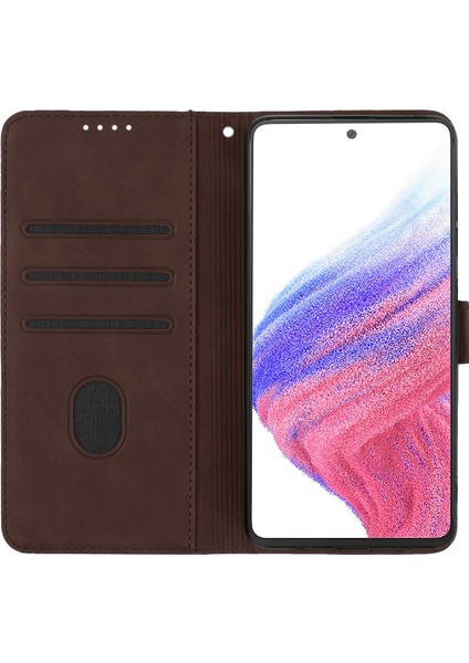 Samsung Galaxy A53 5g Telefon Kabuğu Cüzdanı Pu Deri Deri Baskılı Gülümseme Desen Standı Case-Coffee Için YX003 (Yurt Dışından) fiyatları