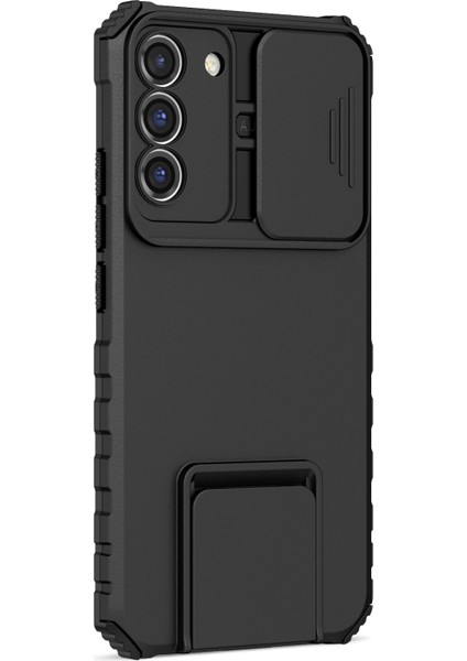 Samsung Galaxy S22+ 5g Slayt Lens Kalkanı Anti-Fall Anti-Fall Kickstand Pc+ Tpu Telefon Kılıfı Black Için (Yurt Dışından) fiyatları