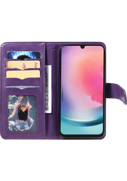 Samsung Galaxy A54 5g Flip Cover 10 Kart Yuvası Stand Deri Cüzdan Telefon Vaka-Doğum (Yurt Dışından)