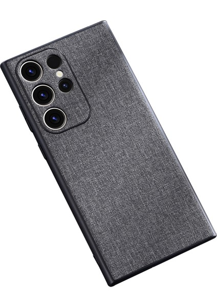 Samsung Galaxy S23 Için Ultra Anti-Slatch Mobil Kılıf Kumaş Dokusu Tpu Telefon Kapak Grey (Yurt Dışından)