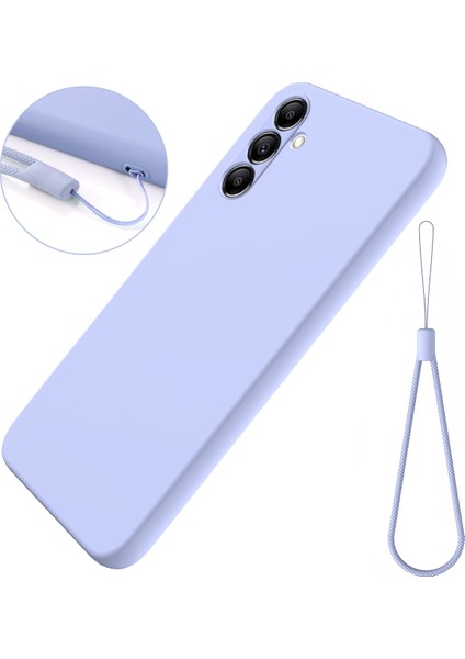Samsung Galaxy A14 4g Kasa Yumuşak Astar Sıvı Silikon Telefon Kapağı Strap-Purple (Yurt Dışından)