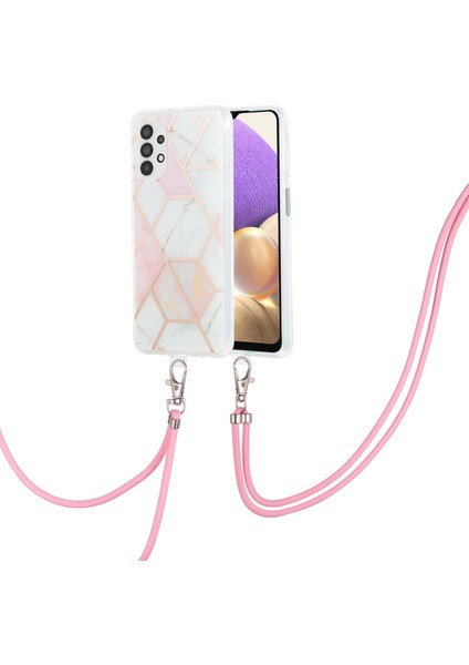 Samsung Galaxy A23 4g/5g (Global Versiyon) Iml Imd Elektrokaplatma Tpu Tpu Kradard-Pink/beyaz ile Telefon Kılıfı (Yurt Dışından) fiyatları