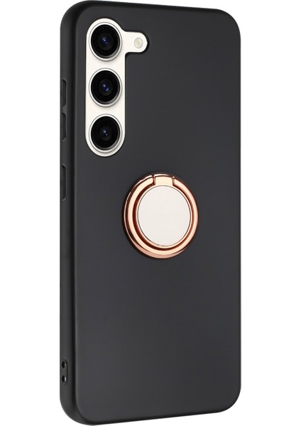 Samsung Galaxy S23 Tpu Mat Telefon Kılıfı ile Halka Kickstand-Rose Altın (Yurt Dışından)