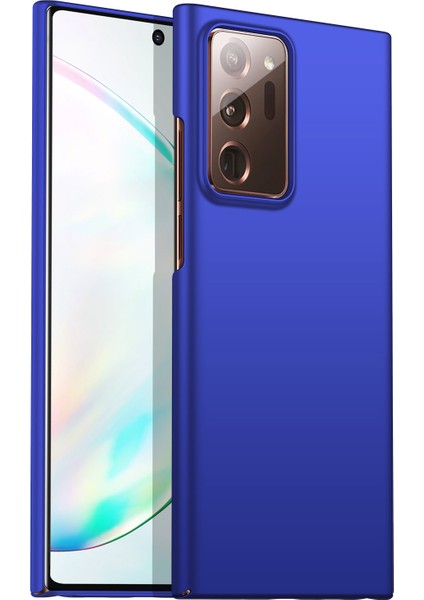 Samsung Galaxy NOTE20 Için Ultra 5G/NOTE20 Ultra Düz Renkli Pc Koruyucu Kapak Anti-Damla Telefon Vaka-Mavisi (Yurt Dışından)