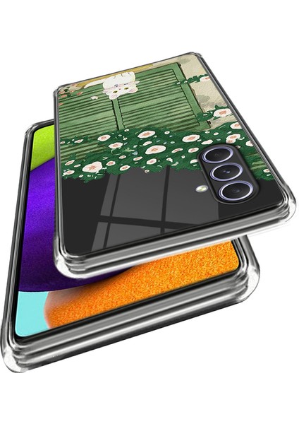 Samsung Galaxy A54 5g Için Telefon Kılıfı, Desen Baskı Anti-Solma Tpu Telefon Kapak Yağı Boyama Kedi (Yurt Dışından)
