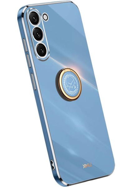 Samsung Galaxy Için Xinli S23 Yüzük Kickstand Tpu Cep Telefonu Kapağı Şok Geçirmez Elektroje Geri Kılıf Mavisi (Yurt Dışından)