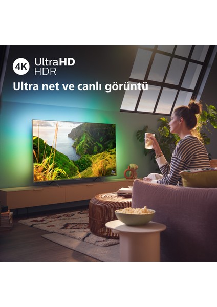 50PUS8118 50" 127 Ekran Uydu Alıcılı 4K Ultra HD Smart LED TV