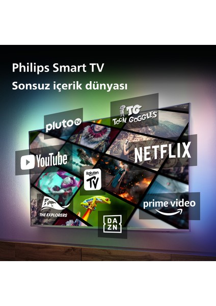 50PUS8118 50" 127 Ekran Uydu Alıcılı 4K Ultra HD Smart LED TV