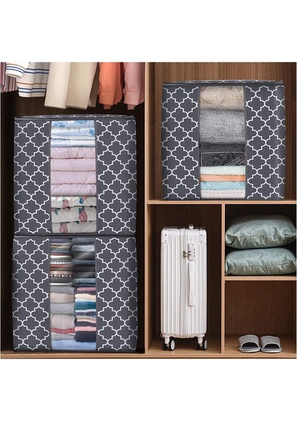 Siyah Bir Stil Katlanabilir Yorgan Saklama Çantası Dokunmamış Toz Geçirmez Giysi Organizatör Taşınabilir Nem Geçirmez Battaniye Konteyner Ev Saklama Torbaları (Yurt Dışından) modelleri