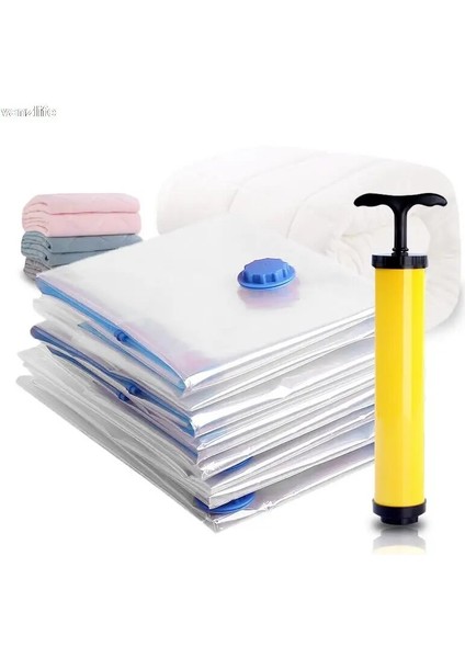 100X80CM Tarzı Vanzlife Ev Depolama Vakum Torbası Şeffaf Kenar Organizatör Katlanabilir Giysi Organizatör Sıkıştırılmış Mühür Seyahat Çantası Tasarruf Paketi (Yurt Dışından)