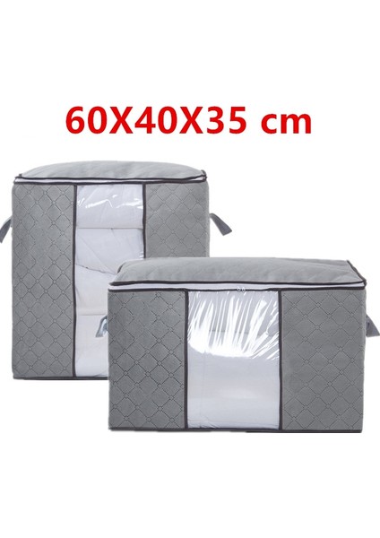 Açık Sarı Stil 2 Adet Büyük Kapasiteli Giysi Saklama Çantası, Güçlendirilmiş Saplı Saklama Çantası, Kalın Kumaş, Katlanabilir Güçlü Fermuar Şeffaf Pencere (Yurt Dışından) fiyatları