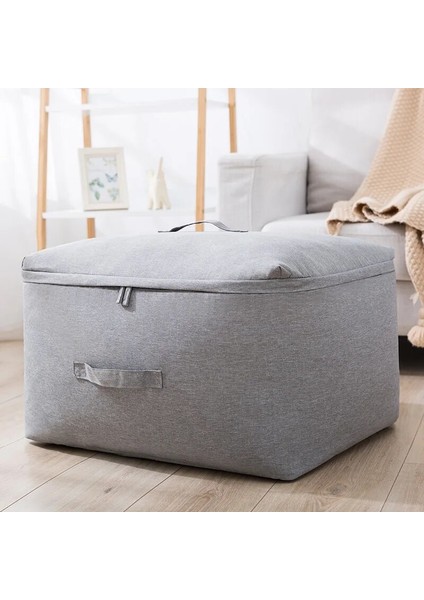 Gri Stil S-Yaklaşık 41X27X21CM Yorgan Battaniye Fermuar Saklama Çantası Giyim Için Taşınabilir Kutu Katı Klozet Dolap Organizatör Büyük Saklama Çantası Çeşitli Eşyalar Organizatör (Yurt Dışından)