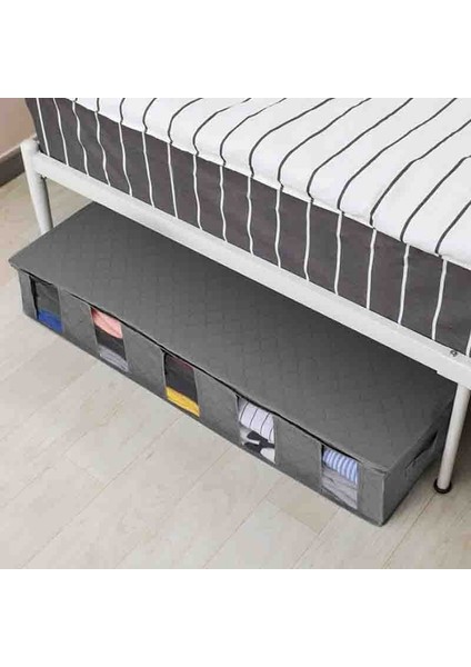No.2 Tarzı Under Bed Clothes Item Storage Dustproof Storage Bag Container Clothes Organizer Foldable 5 Sections And Visible Clear Window (Yurt Dışından) modelleri