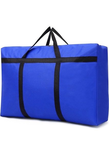 Mavi Stil 105L 75X48X28CM Giysi Yorgan Saklama Çantası Büyük Kapasiteli Kalınlaşmış Oxford Sağlam Kanvas Dokuma Çantalar Ev Yatak Odası Malzemeleri Aksesuar (Yurt Dışından)