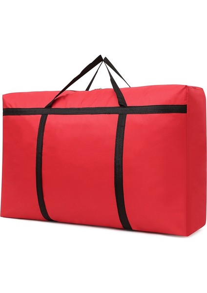 Kırmızı Stil 125L 90X48X28CM Giysi Yorgan Saklama Çantası Büyük Kapasiteli Kalınlaşmış Oxford Sağlam Kanvas Dokuma Çantalar Ev Yatak Odası Malzemeleri Aksesuar (Yurt Dışından)
