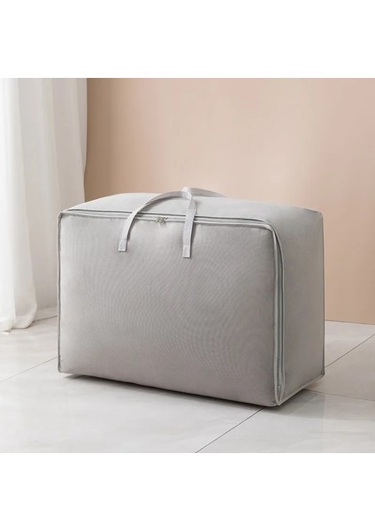 KF0035 Stili 70X50X26CM 3 Boyutlu Dokunmamış Yorgan Saklama Çantası Battaniye Yorgan Dolap Organize Giyim Çantası Elbise Dolabı Organizatör Katlanabilir Saklama Çantası (Yurt Dışından)