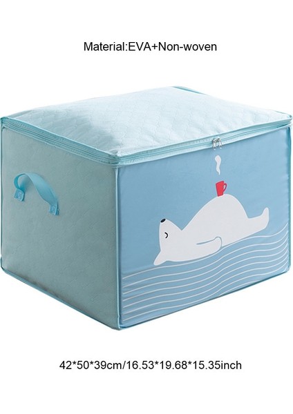 Açık Mavi Tarzı Su Geçirmez Giysi Organizatör Yorgan Saklama Torbaları Büyük Kapasiteli Yastıklar Oyuncaklar Battaniye Kılıfı Katlanır Dolap Hareket Aksesuarları (Yurt Dışından) fiyatları
