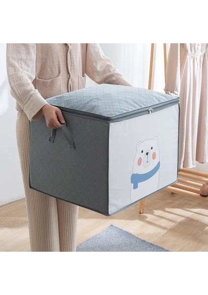 Koyu Mavi Tarzı Yenı Elbise Organizatör Saklama Çantası Dolap Karikatür Taşınabilir Kutu Katlanır Yastık Yorgan Battaniye Dolap Hareket Ev Aksesuarları (Yurt Dışından) modelleri