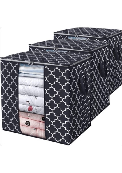 Siyah B Stili Katlanabilir Yorgan Saklama Çantası Dokunmamış Toz Geçirmez Giysi Organizatör Taşınabilir Nem Geçirmez Battaniye Konteyner Ev Saklama Torbaları (Yurt Dışından) fiyatları