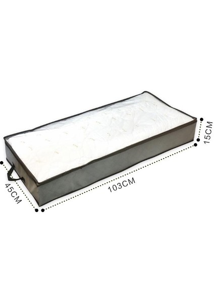 Gri Stil 103X45X15CM Yatak Altı Depolama Çekmecesi Organizatör Dokumasız Saklama Kutusu Giyim Battaniye Ayakkabı Bölücü Konteyner Yorgan Çanta Tutucu Organizatör (Yurt Dışından) fiyatları