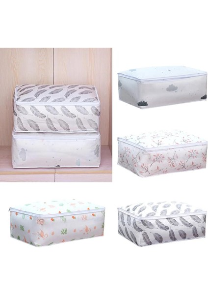 Mutlu Bulut Türü Stili 57X40X22CM Çok Fonksiyonlu Katlanabilir Yorgan Saklama Çantası Tüy Baskı Ev ​​giysileri Yorgan Yastık Battaniye Saklama Çantası Seyahat Bagaj Depolama (Yurt Dışından) fiyatları