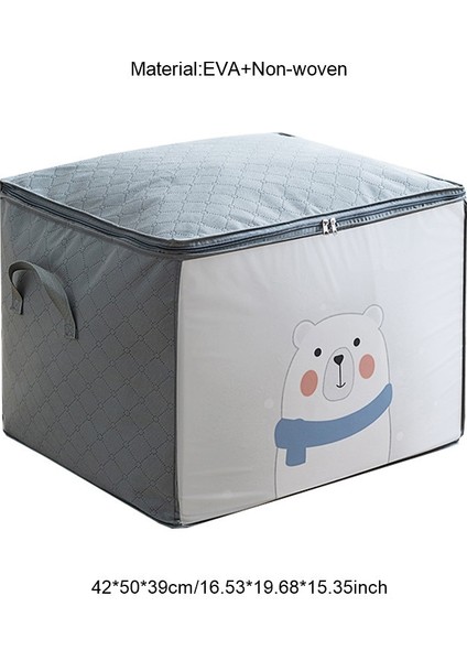 Gri Bir Stil Su Geçirmez Giysi Organizatör Yorgan Saklama Torbaları Büyük Kapasiteli Yastıklar Oyuncaklar Battaniye Kılıfı Katlanır Dolap Hareket Aksesuarları (Yurt Dışından) fiyatları