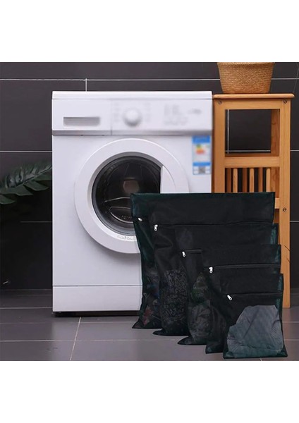 E Stili Siyah Ince Örgü Çamaşır Torbası Koruma Torbası Çamaşır Makinesi Değiştirme Özel Çamaşır Yıkama Kirli Torba Giysi Saklama Hasır Torba R3D7 (Yurt Dışından) modelleri