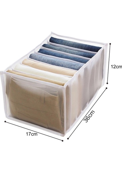Beyaz Stil Dolap Giysi Ayırma Kutusu Kot Organizatör Saklama Kutusu Katlanabilir Iç Çamaşırı Sutyen Organizatör Saklama Dolabı Çekmece Bölücü (Yurt Dışından)