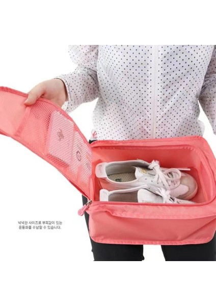 Pembe Stil 6 Renkler Çok Fonksiyonlu Taşınabilir Seyahat Saklama Torbaları Tuvalet Kozmetik Makyaj Çantası Durumda Organizatör Seyahat Ayakkabı Çantaları Saklama Çantası (Yurt Dışından) indirimleri