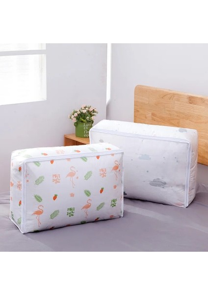 Mutlu Bulut Türü Stili 57X40X22CM Çok Fonksiyonlu Katlanabilir Yorgan Saklama Çantası Tüy Baskı Ev ​​giysileri Yorgan Yastık Battaniye Saklama Çantası Seyahat Bagaj Depolama (Yurt Dışından) modelleri