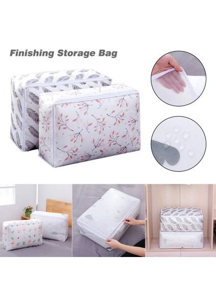 Mutlu Bulut Türü Stili 57X40X22CM Çok Fonksiyonlu Katlanabilir Yorgan Saklama Çantası Tüy Baskı Ev ​​giysileri Yorgan Yastık Battaniye Saklama Çantası Seyahat Bagaj Depolama (Yurt Dışından) indirimleri