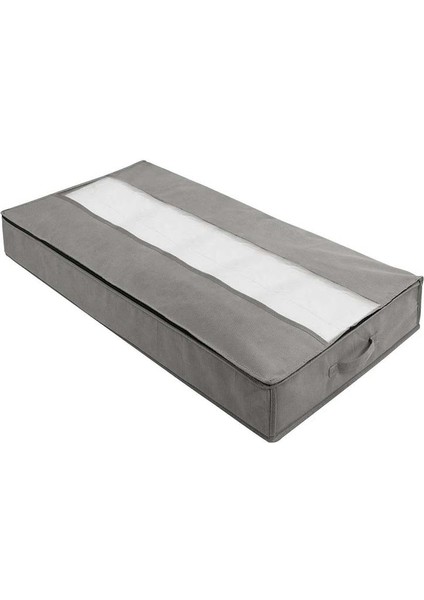 B Tarzı Katlanabilir Dokunmamış Yatak Saklama Çantası Altında Şeffaf Pencereli Büyük Kapasiteli Yorgan Organizatör Kutusu Su Geçirmez Giysiler Toz Kapağı (Yurt Dışından)