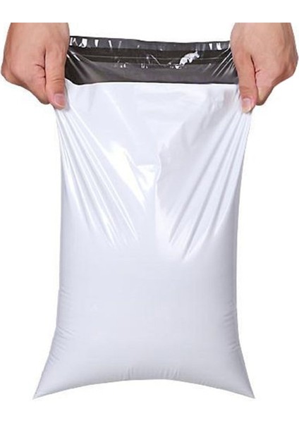 Lot 17*30CM Beyaz Poli Kendinden Mühürlü Posta Çantaları Plastik Kurye Yıkıcı Poli Posta Plastik Torbalar Ekspres Posta Çantası (187) (Yurt Dışından)