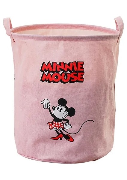 Pembe Tarzı Mickey Mouse Donald Duck Depolama Kova Sepeti Sevimli Karikatür Giyim Saklama Araçları Bez Kutusu Katlanabilir Saklama Çantası Polyester (Yurt Dışından)
