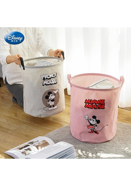 Pembe Tarzı Mickey Mouse Donald Duck Depolama Kova Sepeti Sevimli Karikatür Giyim Saklama Araçları Bez Kutusu Katlanabilir Saklama Çantası Polyester (Yurt Dışından) modelleri