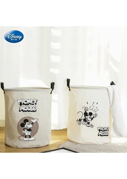 Pembe Tarzı Mickey Mouse Donald Duck Depolama Kova Sepeti Sevimli Karikatür Giyim Saklama Araçları Bez Kutusu Katlanabilir Saklama Çantası Polyester (Yurt Dışından) fırsatları