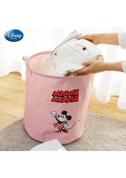 Pembe Tarzı Mickey Mouse Donald Duck Depolama Kova Sepeti Sevimli Karikatür Giyim Saklama Araçları Bez Kutusu Katlanabilir Saklama Çantası Polyester (Yurt Dışından) indirimleri