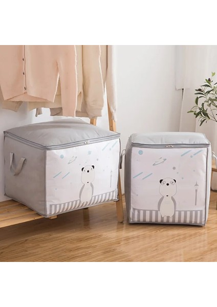 D Gri Tarzı Su Geçirmez Giysi Organizatör Yorgan Saklama Torbaları Büyük Kapasiteli Yastıklar Oyuncaklar Battaniye Kılıfı Katlanır Dolap Hareket Aksesuarları (Yurt Dışından) modelleri