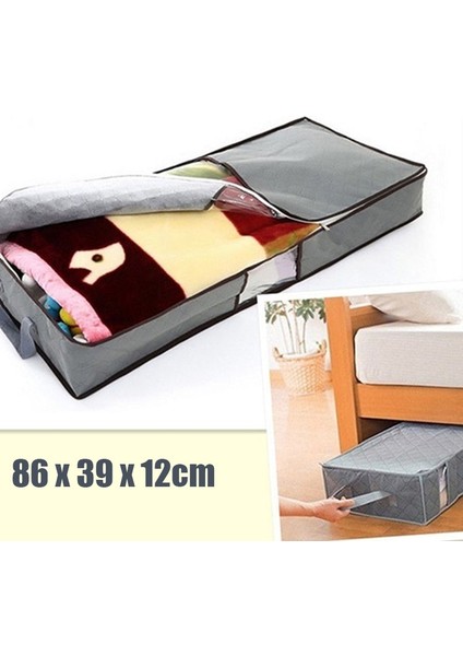Gri Stil Büyük Fermuarlı Kolları Saklama Çantası Dokunmamış Taşınabilir Giysi Saklama Çantası Organizatör Katlanır Klozet Organizatör (Yurt Dışından) fiyatları