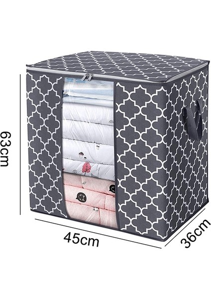 SIYAH-63X45X36CM Tarzı Büyük Yorgan Oyuncaklar Saklama Çantası Battaniye Çanta Şeffaf Pencereli Katlanır Kirli Giysiler Toplama Kılıfı Yastıklar Giyim Organizatör (Yurt Dışından) fiyatları