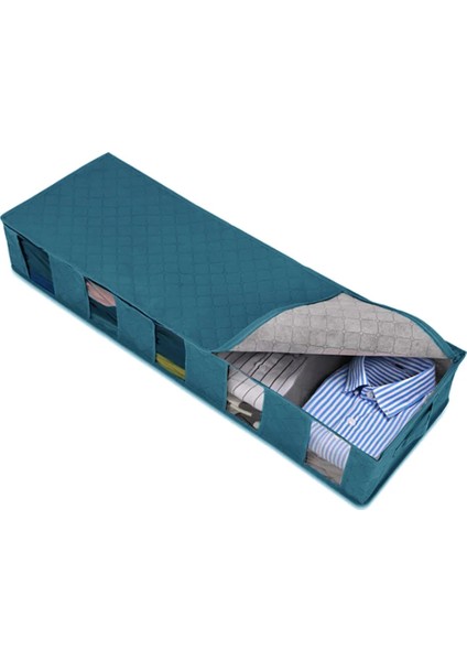 B Tarzı Under Bed Clothes Item Storage Dustproof Storage Bag Container Clothes Organizer Foldable 5 Sections And Visible Clear Window (Yurt Dışından)