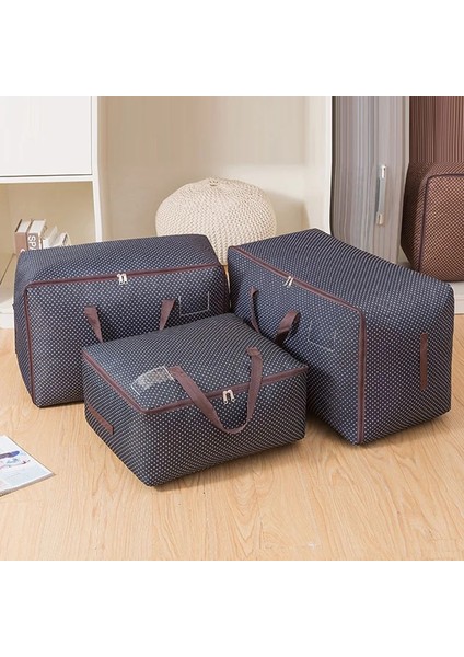 Migou Tarzı Xl-Yaklaşık 60X40X30CM Nokta Baskılı Saplı Saklama Çantası Oxford Kumaş Hareketli Organizatör Yatak Paketleme Dolap Yorgan Bagaj Fg Fermuarlı Çantalar (Yurt Dışından) fiyatları