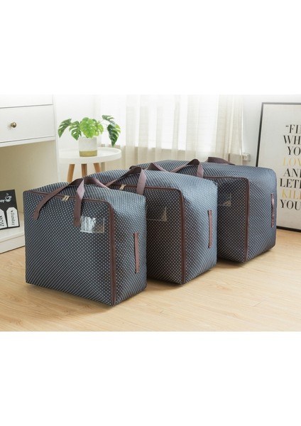 Migou Tarzı Xl-Yaklaşık 60X40X30CM Nokta Baskılı Saplı Saklama Çantası Oxford Kumaş Hareketli Organizatör Yatak Paketleme Dolap Yorgan Bagaj Fg Fermuarlı Çantalar (Yurt Dışından) modelleri